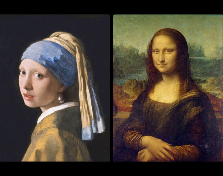In which countries are the masterpieces of painting in the world?