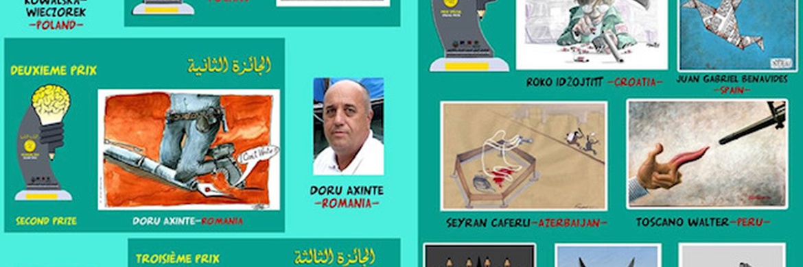 Winners of the 3rd edition of  the drawing festival press and cartoon Morocco 2021