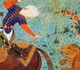 Painting of "Horse Hunter" attributed to Muzaffar Ali