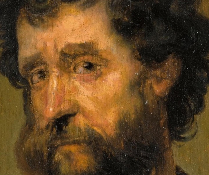 tronie of a bearded man by a follower of rembrandt