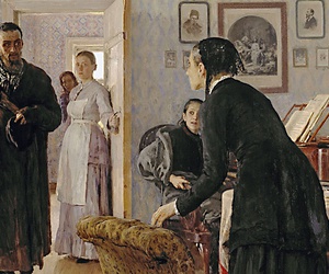 The unexpected Return of a man by Ilya Repin