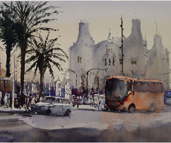 Gallery of Watercolor by Ricardo Azkargorta Celaya-Spain