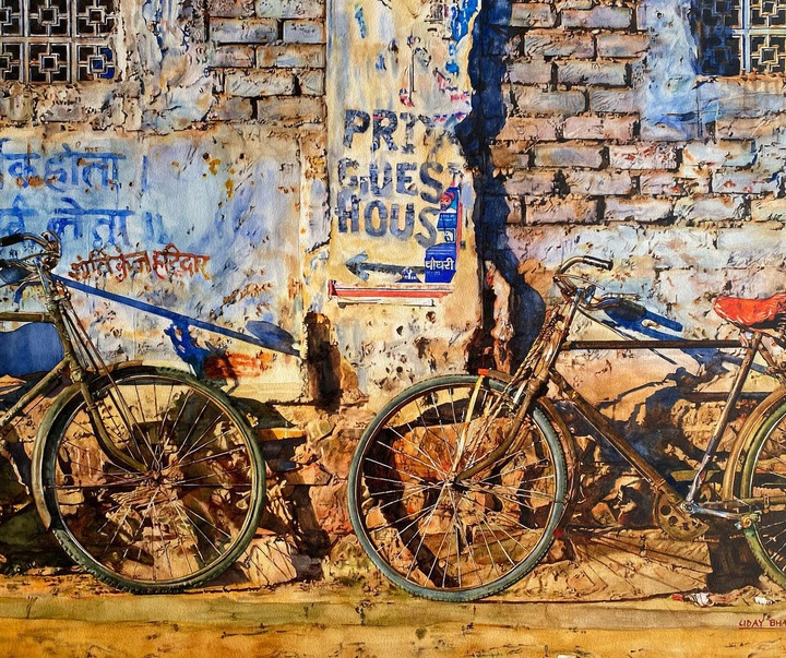 Gallery of Watercolor painting by Uday Bhan-India