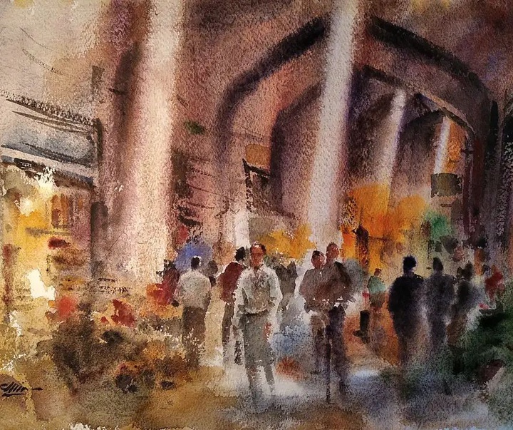 Gallery of Watercolor painting by Mahmood Samandarian- Iran