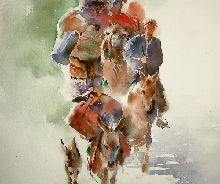 Gallery of Watercolor painting by Mahmood Samandarian- Iran