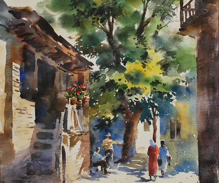 Gallery of Watercolor painting by Mahmood Samandarian- Iran