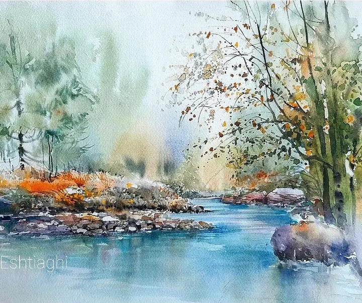 Gallery of Watercolor painting by Morteza Eshtiaghi-Iran