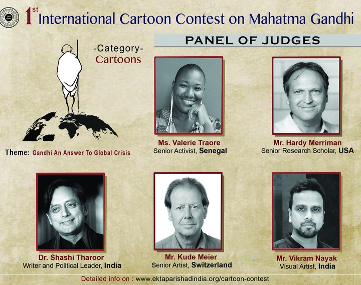 Jury of the First International Cartoon/ Caricature Contest-Gandhi-India 2022