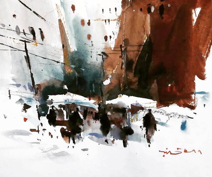 Gallery of Watercolor painting by Ali Golbaz-Iran