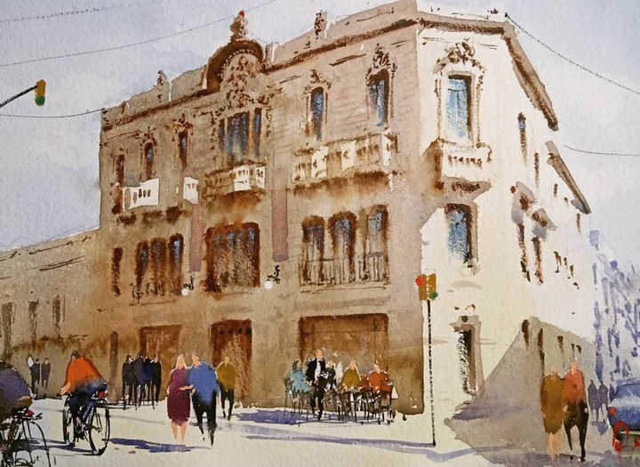 Gallery of Watercolor painting by Daniel Martínez- Uruguay