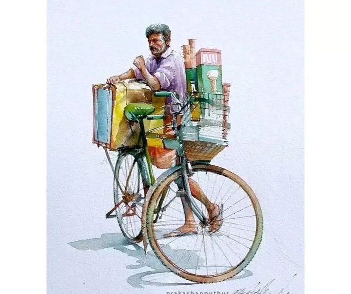 Gallery of Watercolor painting by Prakashan Puthur-India