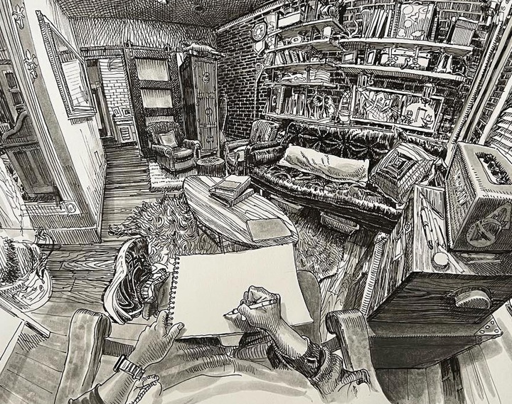 Gallery of Drawing by Paul Heaston- American