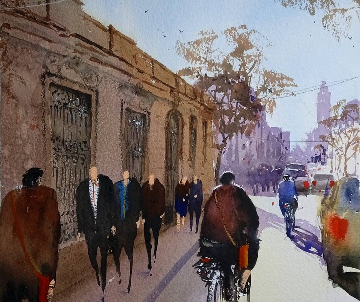 Gallery of Watercolor painting by Daniel Martínez- Uruguay