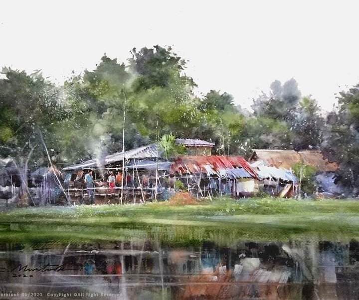 Gallery of Water color Painting by Chesda Merntook-Thailand