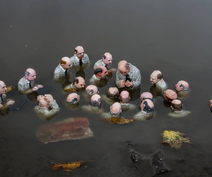 Gallery of Sculpture & Modern art by Isaac Cordal-Spain