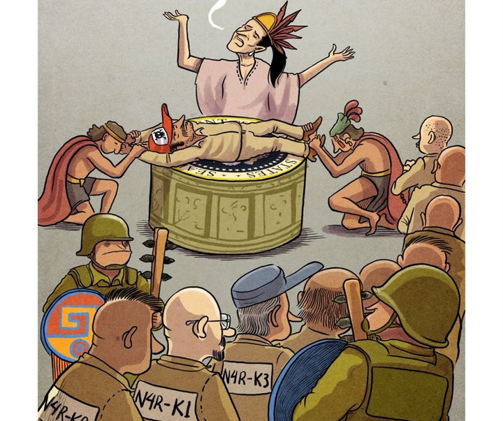 Gallery of political Cartoon by Monero Chelo-Mexico