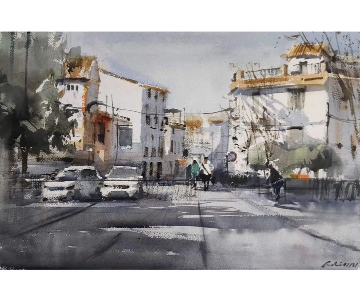 Gallery of Watercolor by Adrian Marmolejo Clarhed-Spain