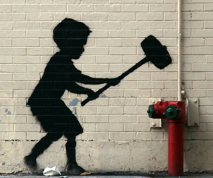 Gallery of Banksy Street artist-England