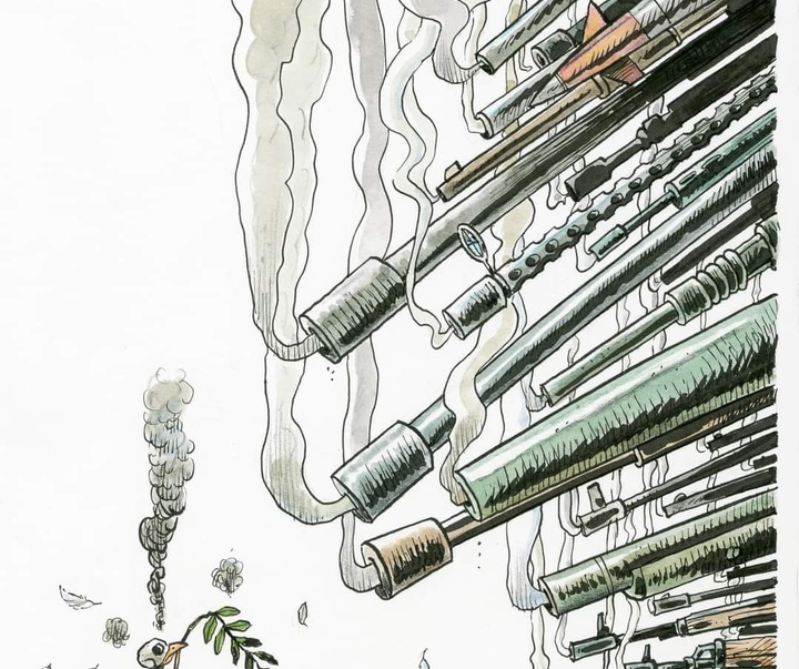 Gallery of Cartoon & Cricature - War & Peace