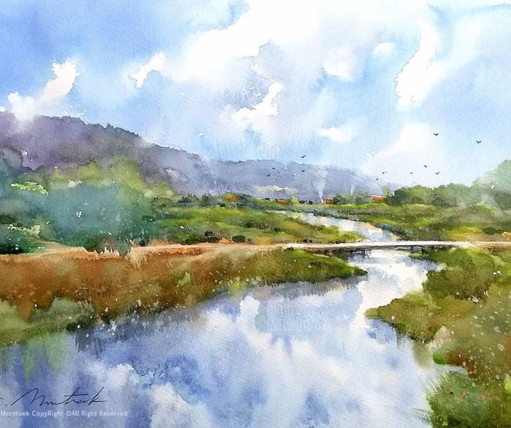 Gallery of Water color Painting by Chesda Merntook-Thailand