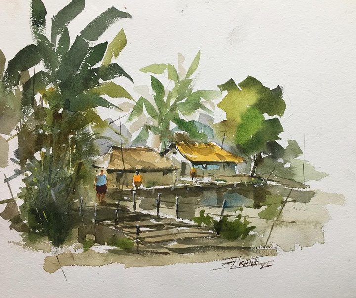 Gallery of Watercolor by Guin Srikanta-India