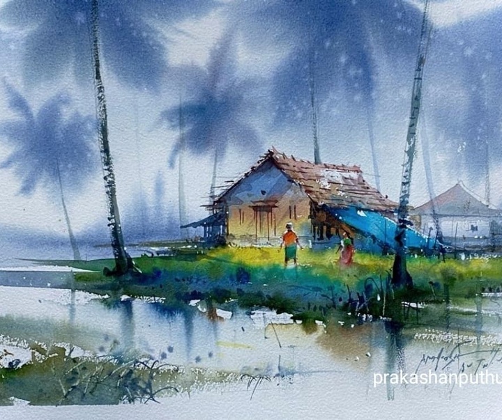 Gallery of Watercolor painting by Prakashan Puthur-India