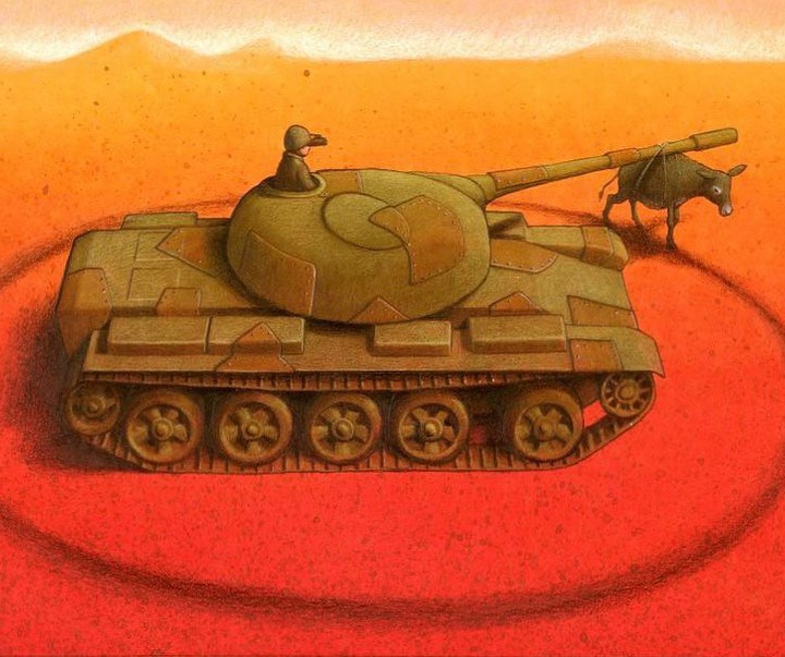 Gallery of Cartoon about War by Pawel Kuczynski-Poland