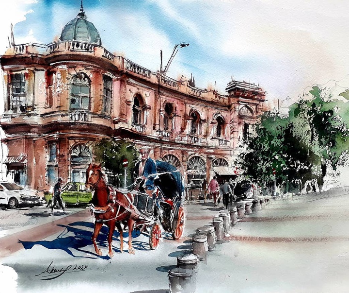 Gallery of Watercolor painting by Akbar Akbari- Iran