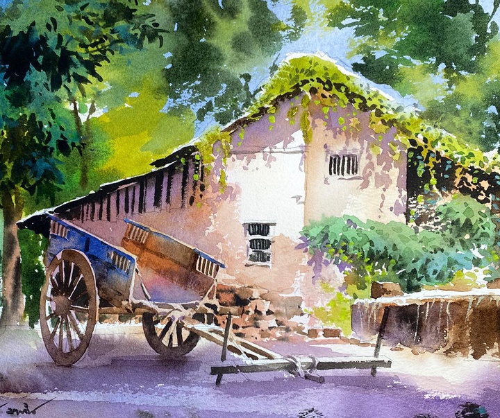 Gallery of Watercolor painting by Kitipong Maksin-Thailand