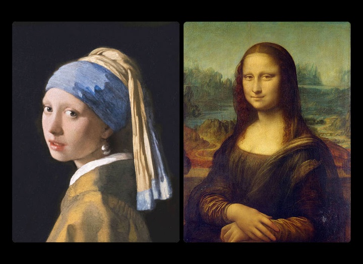 In which countries are the masterpieces of painting in the world?