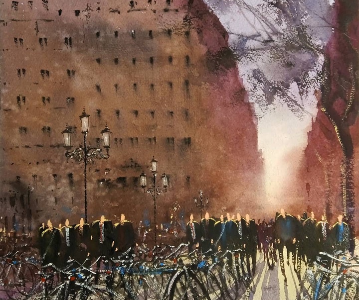 Gallery of Watercolor painting by Daniel Martínez- Uruguay