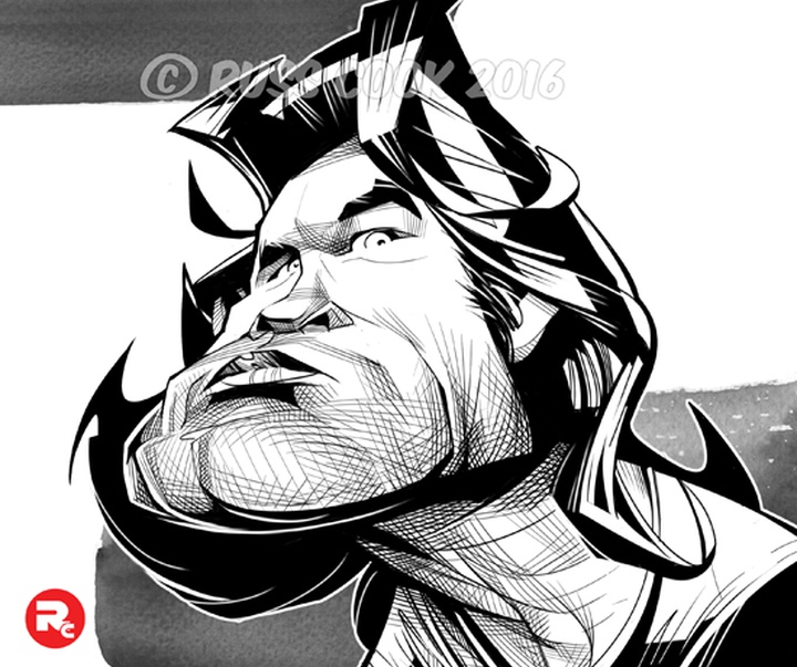 kurt russell caricature russ cook the thing snake plissken escap