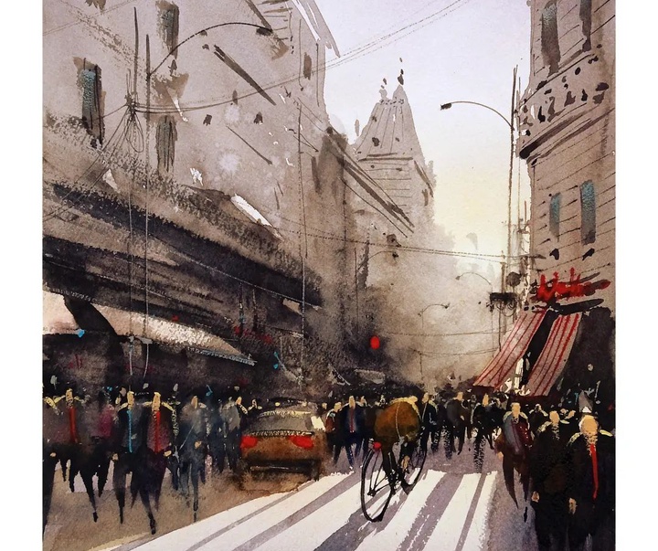 Gallery of Watercolor painting by Daniel Martínez- Uruguay