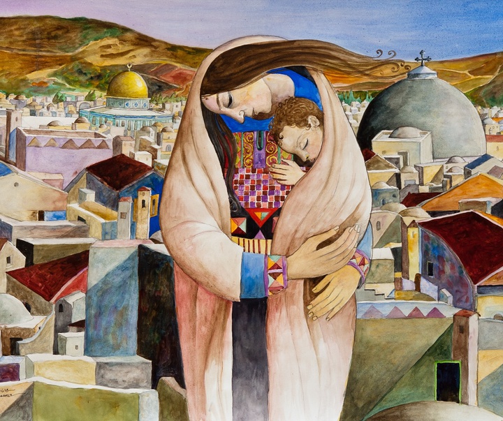 Gallery of Painting by Sliman Mansour - Palestine