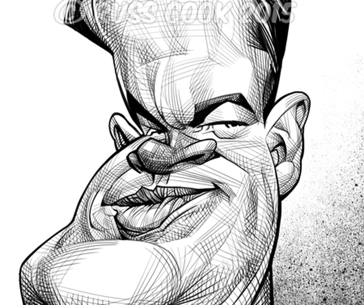 matt damon caricature russ cook digital funny drawing sketch por