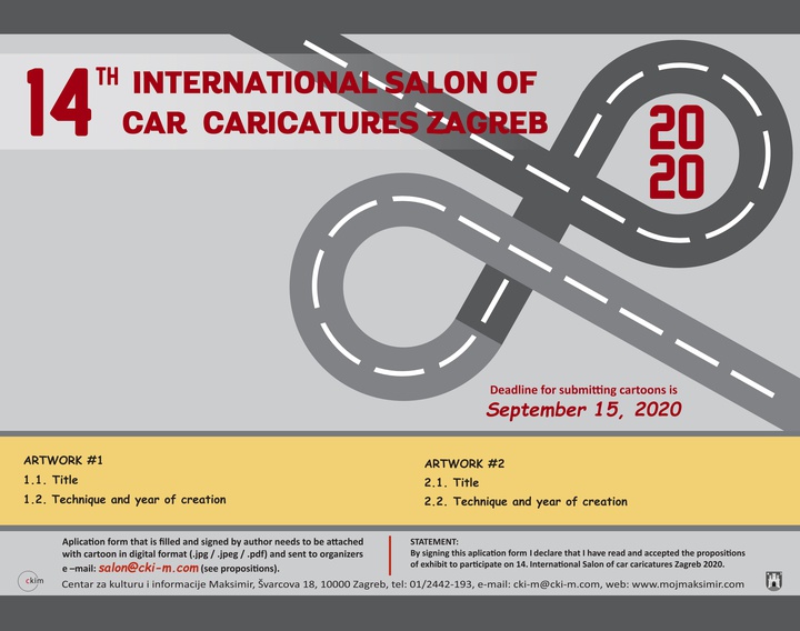15th International Salon Of Car Caricatures Zagreb-2020