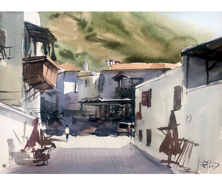 Gallery of Watercolor painting by  Prasad Beaven-England