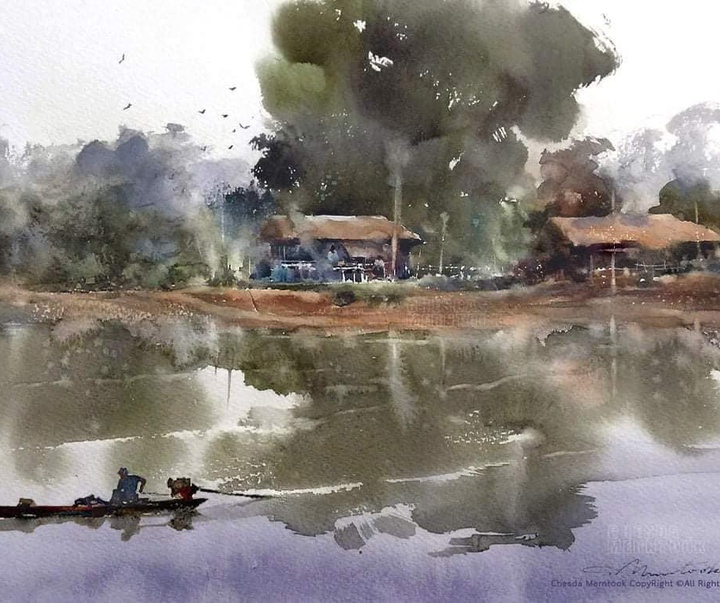 Gallery of Water color Painting by Chesda Merntook-Thailand