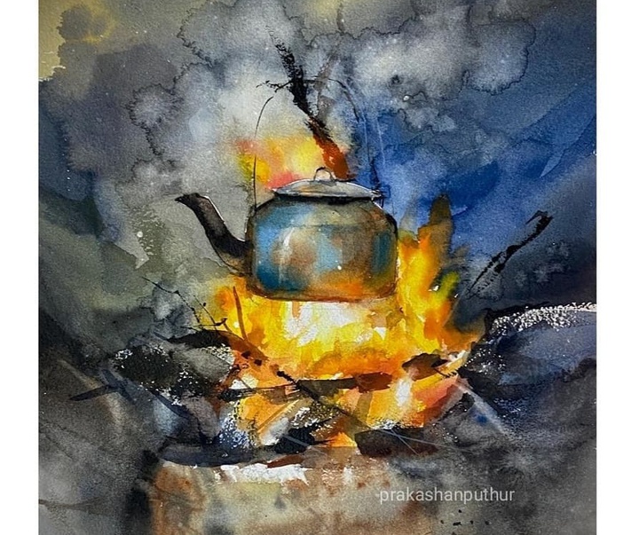 Gallery of Watercolor painting by Prakashan Puthur-India