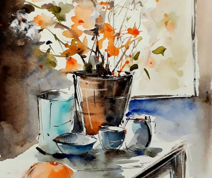 Gallery of Watercolor painting by Mahmoud Nateghi-Iran