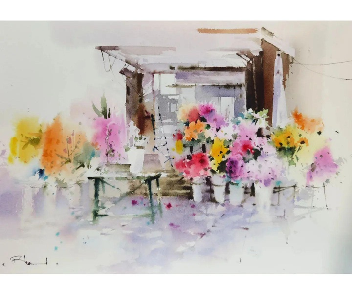 Gallery of Watercolor painting by Blanca Alvarez- Spain