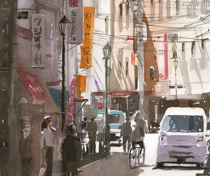 Gallery of Watercolor painting by Masato Watanabe-Japan