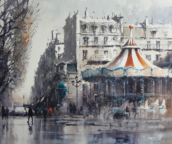 Gallery of Watercolor painting by Michał Jasiewicz-Poland