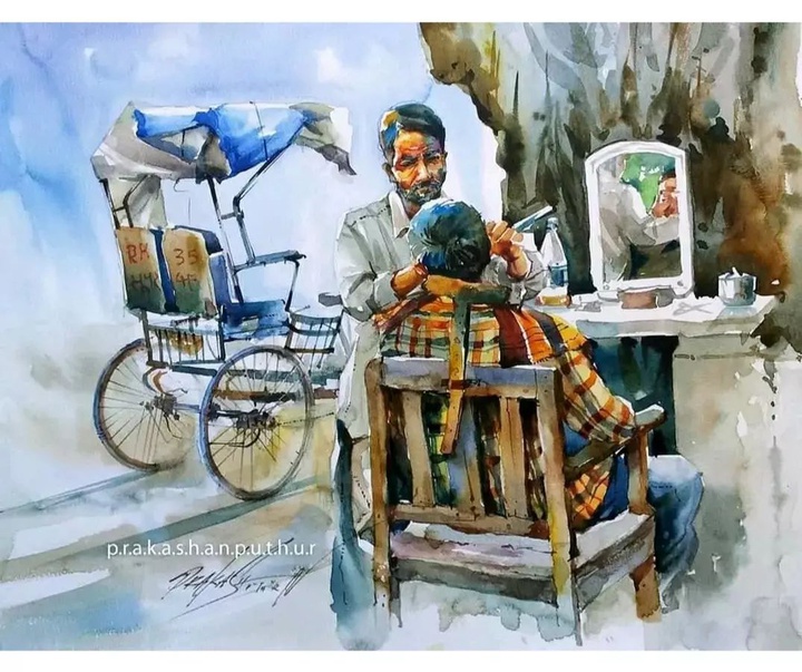 Gallery of Watercolor painting by Prakashan Puthur-India