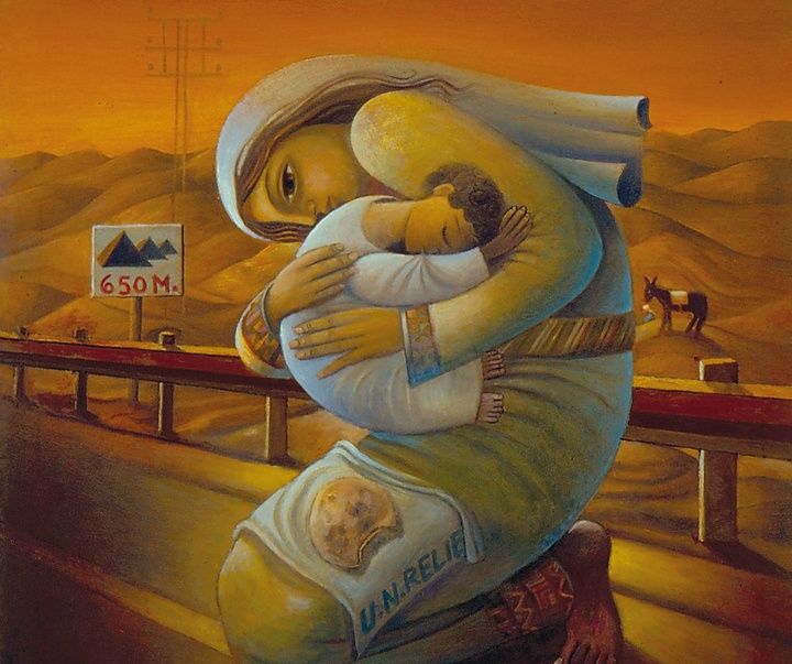 Gallery of Painting by Sliman Mansour - Palestine