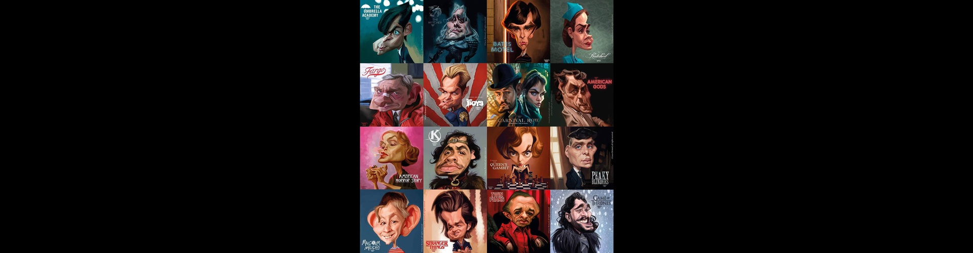 Gallery of Caricatures by Lucas Bernard-Belgium