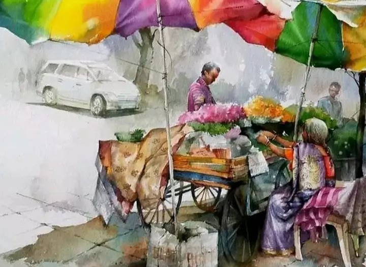 Gallery of Watercolor painting by Prakashan Puthur-India