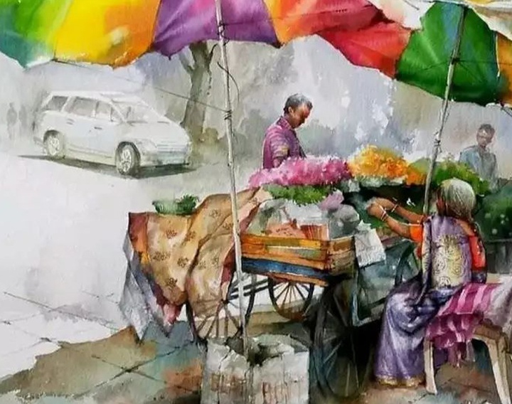 Gallery of Watercolor painting by Prakashan Puthur-India