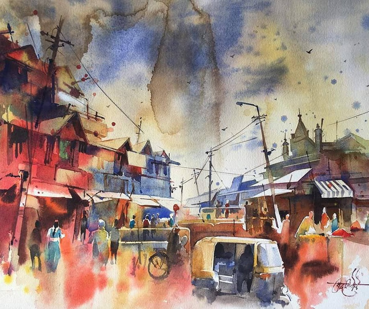 Gallery of Watercolors by Vikrant Shitole-India