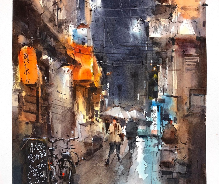 Gallery of Watercolor painting by Zhifang Shi-china